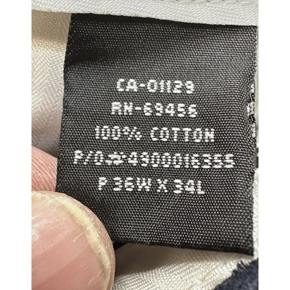 Lauren Ralph Lauren Pants Mens 36x34 Navy Blue Pleated 100% Cotton Chino - Picture 3 of 12